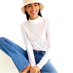 J CREW Tissue Turtleneck in white